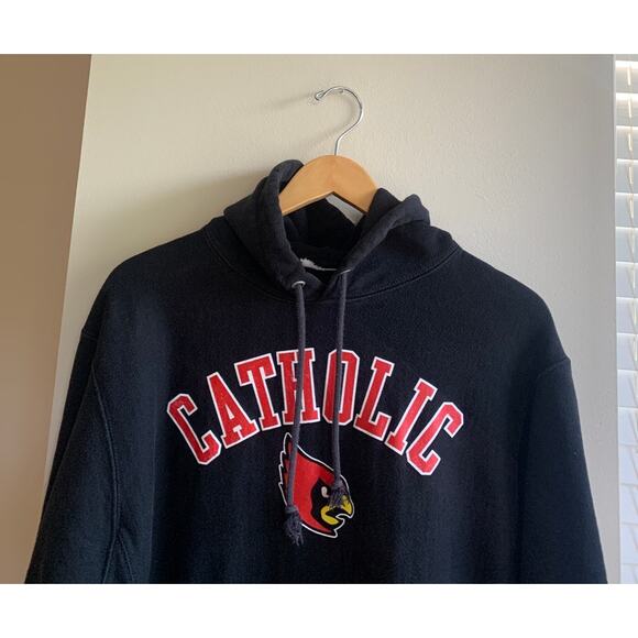 Champion Black Hoodie with Red and White Accents - Picture 3 of 5